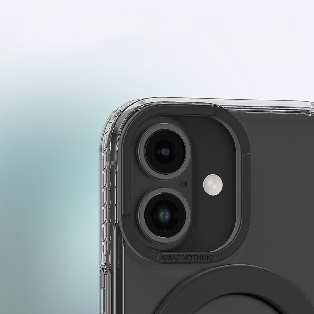 Apple iPhone 16 Kılıf M-safe Şarj Özellikli Yüzük Standlı Amazingthing Titan Pro Serisi Kapak