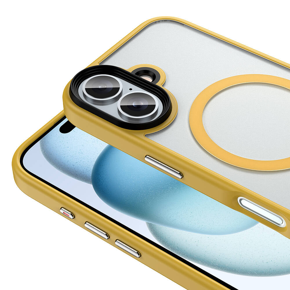 Apple iPhone 16 Kılıf Mat Arka Yüzey Wireless Şarj Özellikli Zore Flet M-safe Kapak