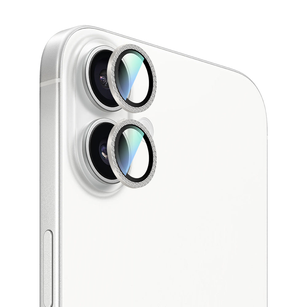 Apple iPhone 16 Plus CaseWorld Alloy Sparkling Diamond Serisi Taşlı Lens Koruyucu