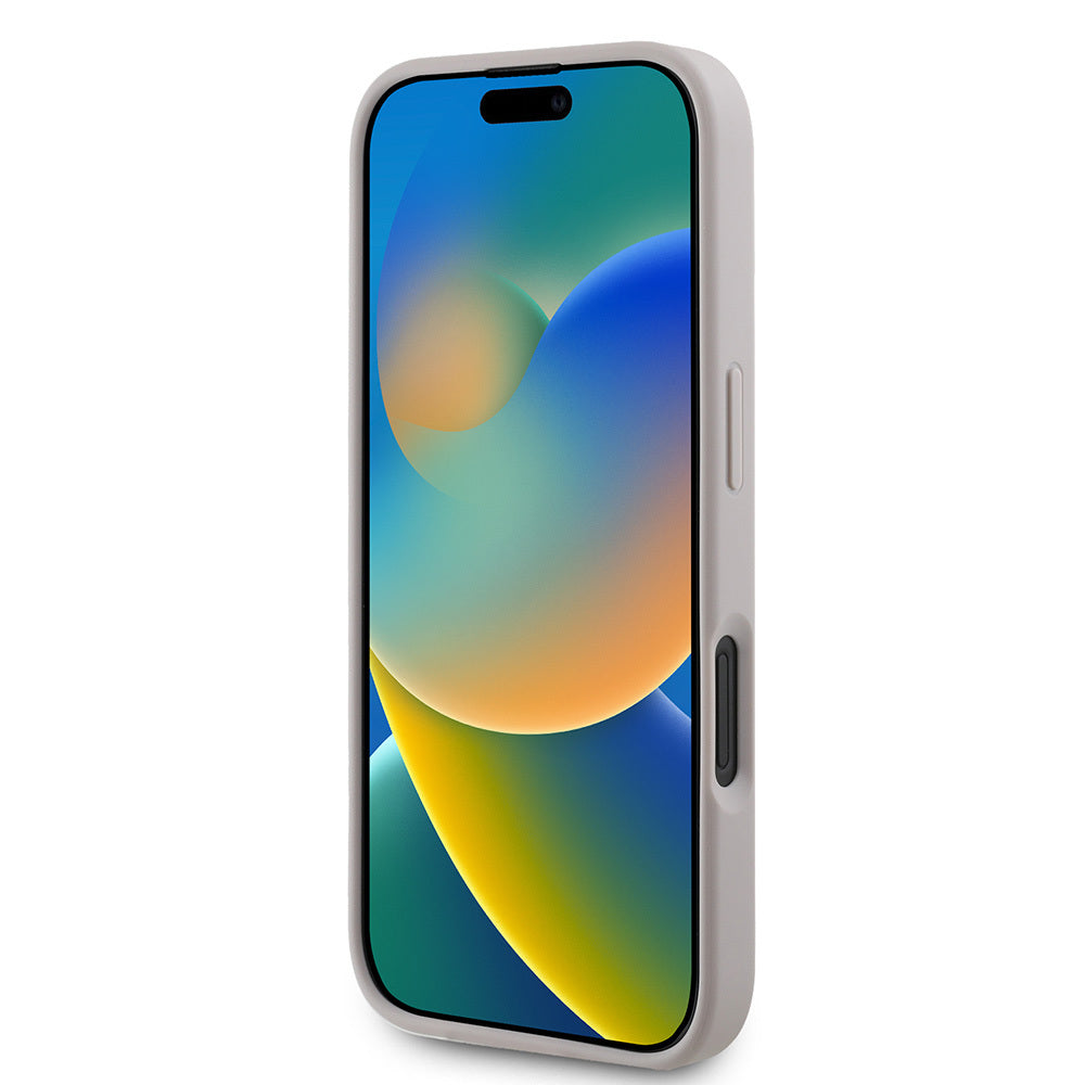 Apple iPhone 16 Plus Kılıf Guess Orjinal Lisanslı M-safe Şarj Özellikli 4G Desenli Yazı Logolu Peony Kapak