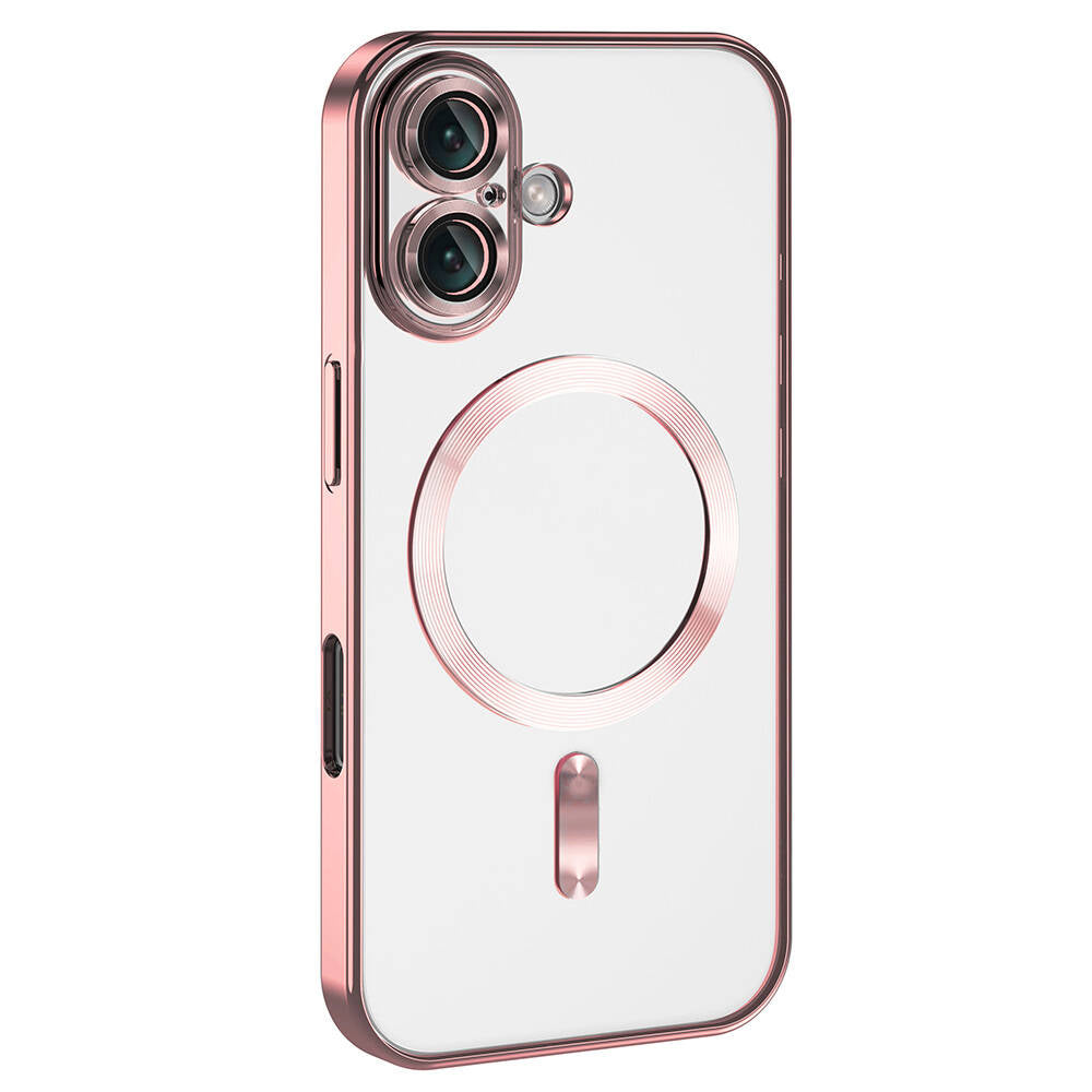 Apple iPhone 16 Plus Kılıf Kamera Korumalı M-safe Wireless Şarj Özellikli Zore Demre Kapak