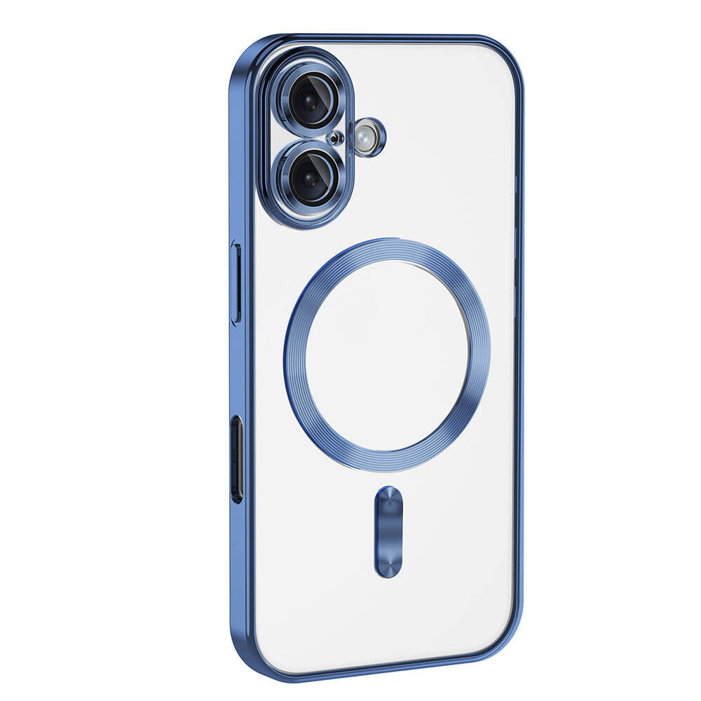 Apple iPhone 16 Plus Kılıf Kamera Korumalı M-safe Wireless Şarj Özellikli Zore Demre Kapak