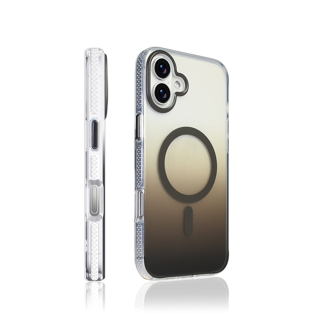 Apple iPhone 16 Plus Kılıf M-safe Şarj Özellikli Transparan Renk Geçişli Zore Toros Kapak
