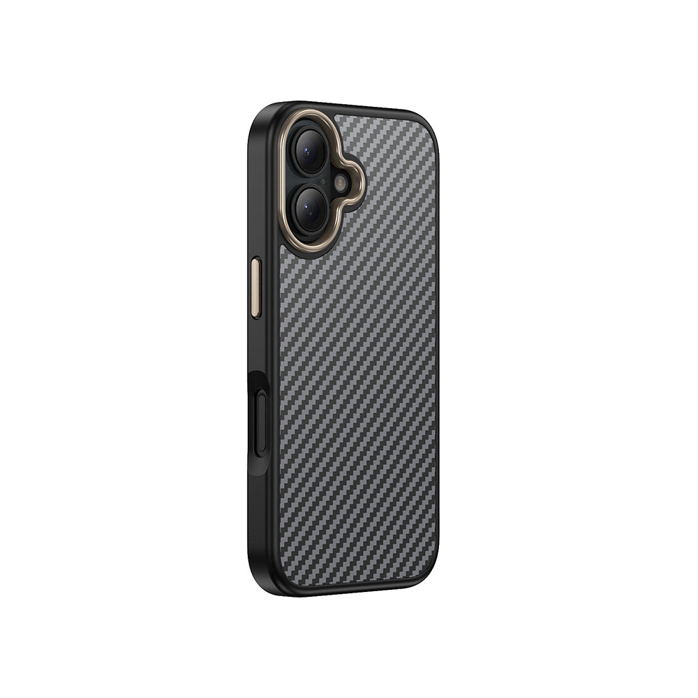 Apple iPhone 16 Plus Kılıf M-safe Şarj Özellikli Karbon Fiber Görünümlü Zore Antina Kapak