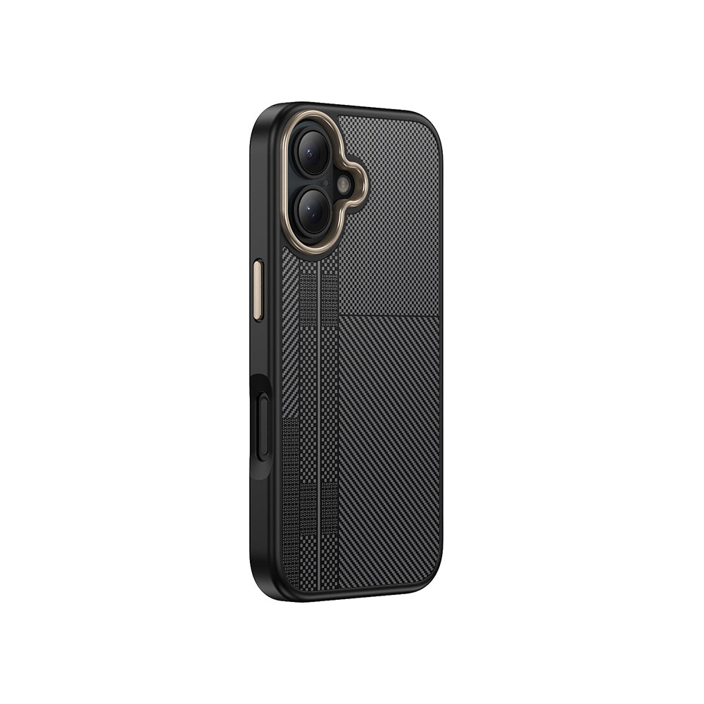 Apple iPhone 16 Plus Kılıf M-safe Şarj Özellikli Karbon Fiber Görünümlü Zore Antina Kapak