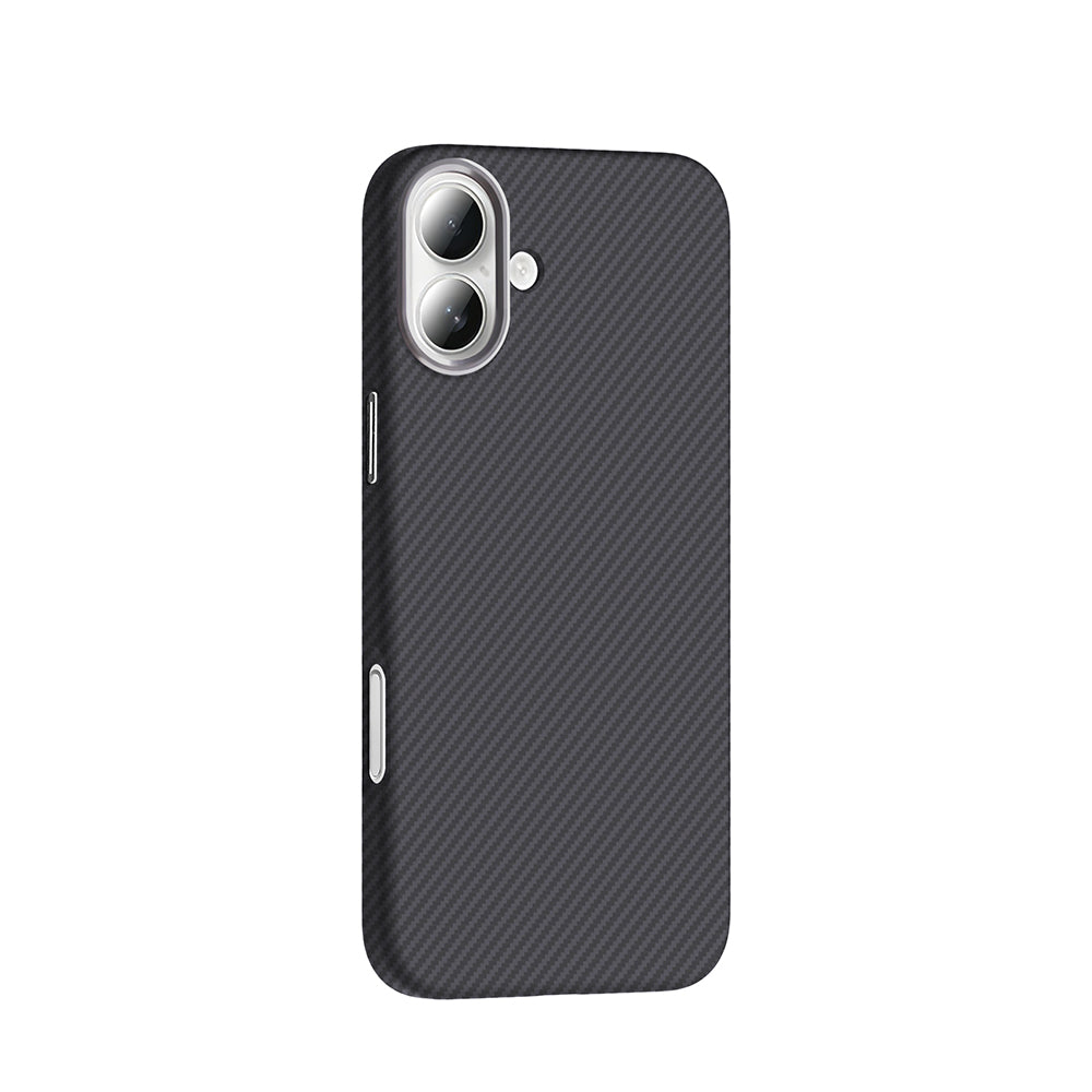 Apple iPhone 16 Plus Kılıf M-safe Şarj Özellikli Karbon Fiber Görünümlü Zore Gros Kapak