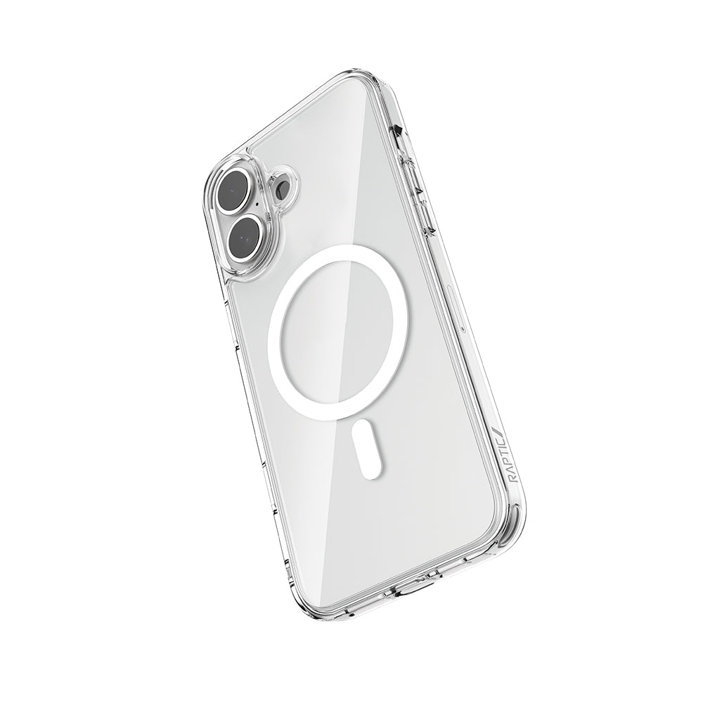 Apple iPhone 16 Plus Kılıf M-safe Şarj Özellikli Raptic Crystal M-safe Serisi Şeffaf Kapak