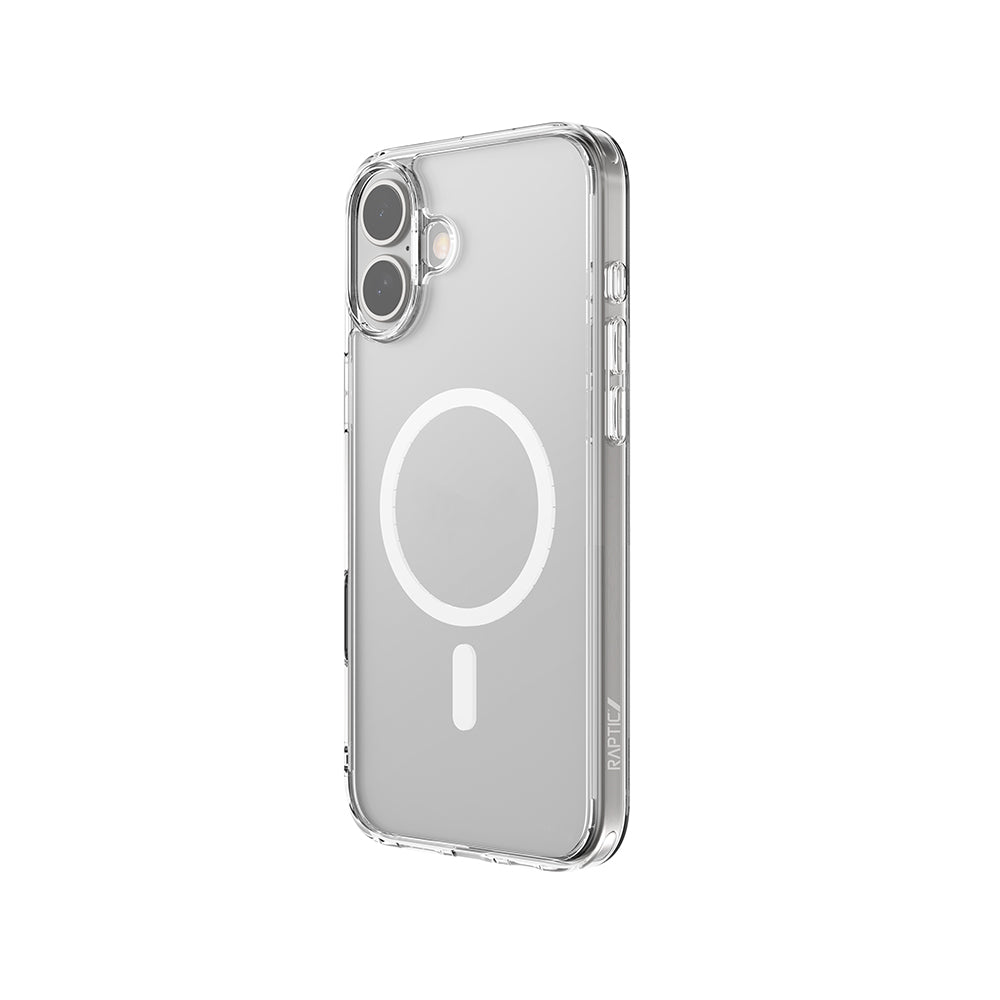 Apple iPhone 16 Plus Kılıf M-safe Şarj Özellikli Raptic Crystal M-safe Serisi Şeffaf Kapak