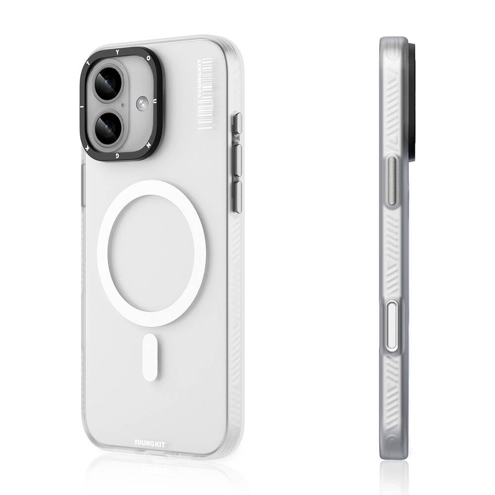 Apple iPhone 16 Plus Kılıf M-safe Şarj Özellikli Youngkit Hidden Sand Serisi Kapak