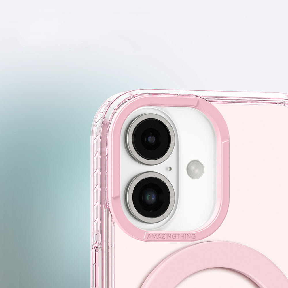 Apple iPhone 16 Plus Kılıf M-safe Şarj Özellikli Yüzük Standlı Amazingthing Titan Pro Serisi Kapak