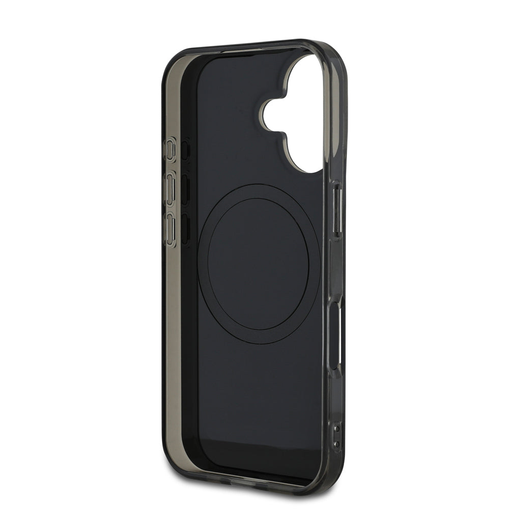 Apple iPhone 16 Plus Kılıf Mercedes Benz Orjinal Lisanslı M-safe Şarj Özellikli Çift Katmanlı Paralel Çizgi Desenli Kapak