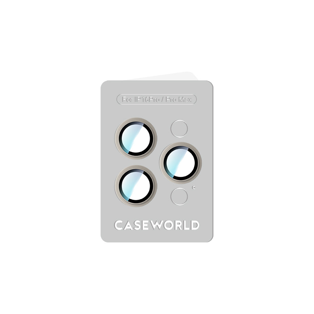 Apple iPhone 16 Pro CaseWorld Alloy Serisi Oleofobik Anti Reflective Kamera Lens Koruyucu