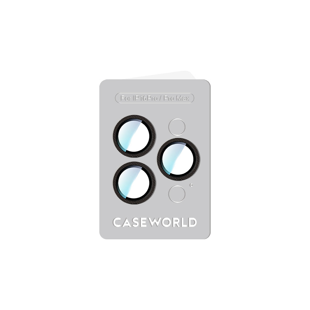 Apple iPhone 16 Pro CaseWorld Karbon Fiber Serisi Anti Reflective Ultra Clear Kamera Lens Koruyucu