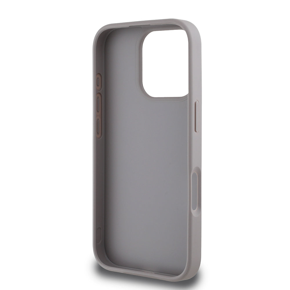 Apple iPhone 16 Pro Kılıf Guess Orjinal Lisanslı Gül Baskılı Büyük Metal Logo Dizaynlı Kapak