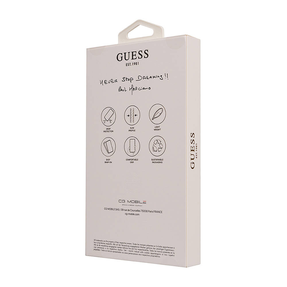 Apple iPhone 16 Pro Kılıf Guess Orjinal Lisanslı M-safe Şarj Özellikli Small 4G Classic Kapak