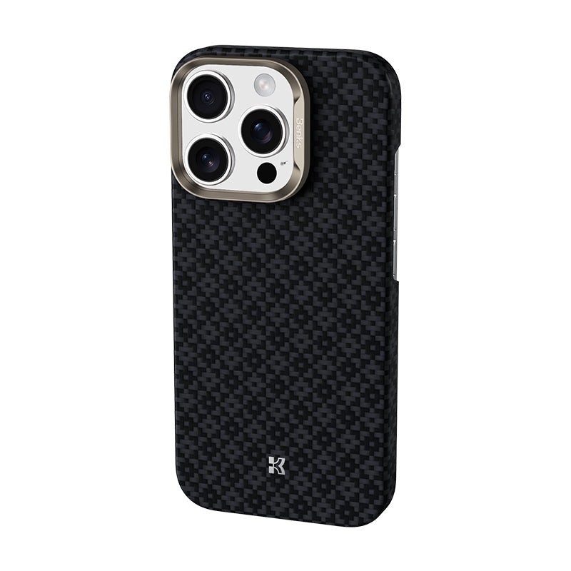 Apple iPhone 16 Pro Kılıf M-Safe Şarj Özellikli Benks ArmorAir ArmorGrid Serisi Kevlar Kapak