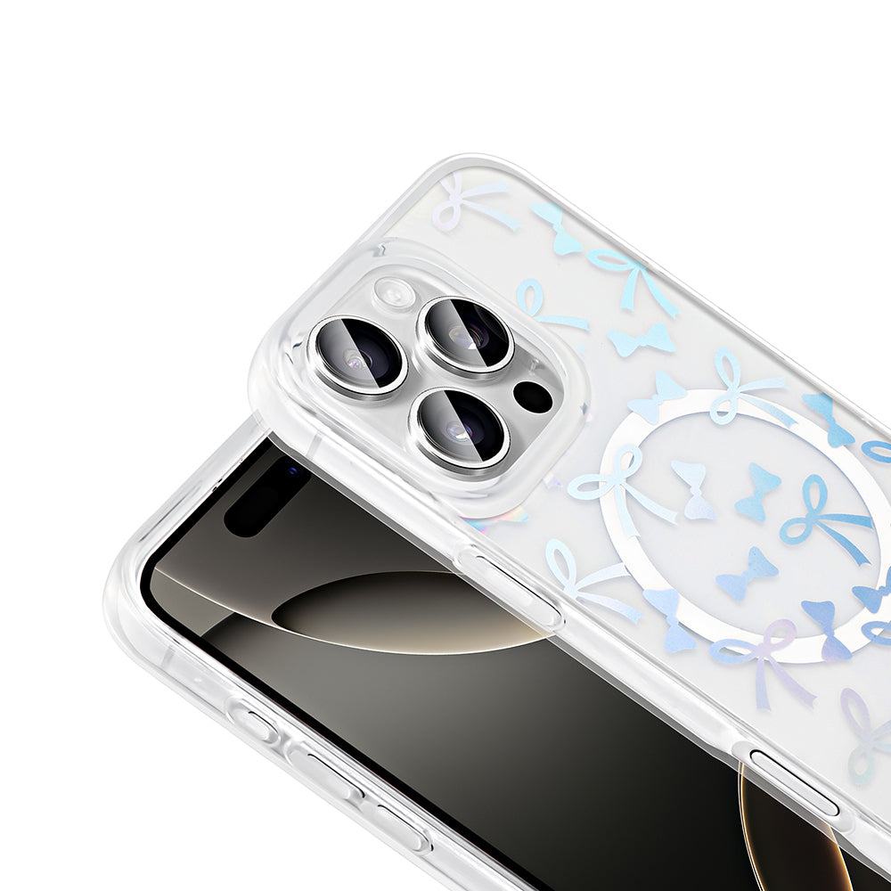 Apple iPhone 16 Pro Kılıf M-Safe Şarj Özellikli Şeffaf Zore Folk Sert Kapak