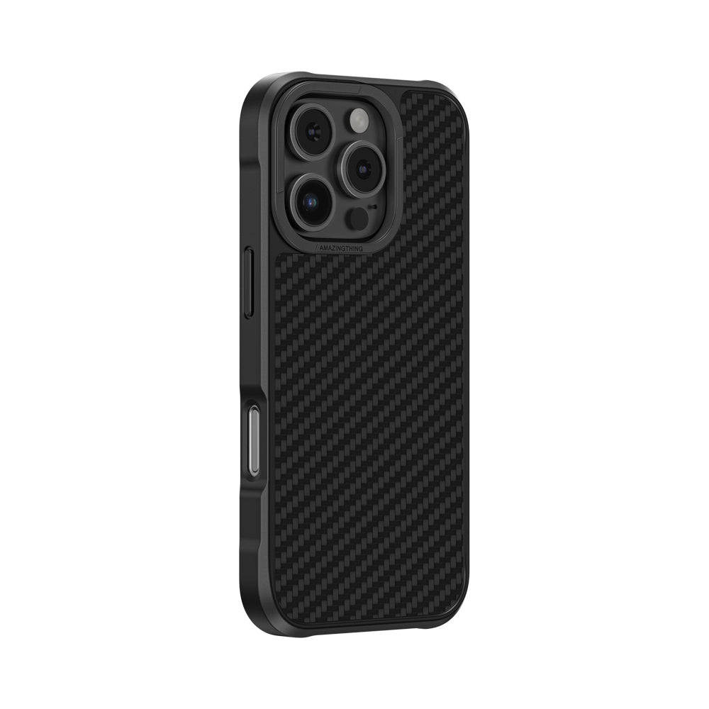 Apple iPhone 16 Pro Kılıf M-safe Şarj Özellikli 1500D Aramid Fiber Amazingthing Titan Max Serisi Kapak