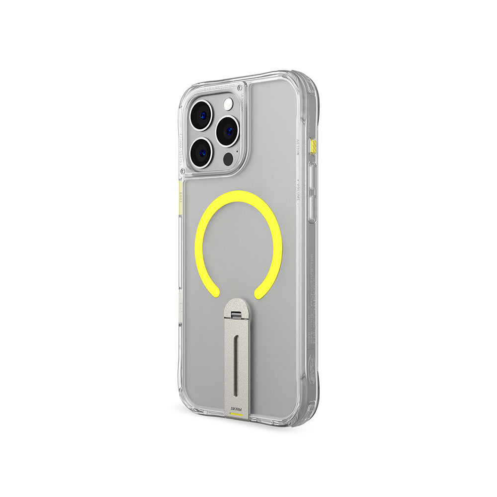 Apple iPhone 16 Pro Kılıf M-safe Şarj Özellikli 360 Derece Dönebilen Standlı Skinarma Helix Kapak