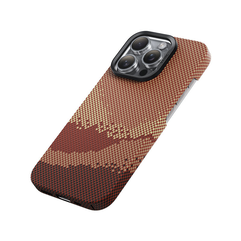 Apple iPhone 16 Pro Kılıf M-safe Şarj Özellikli Benks GoldenTide ArmorAir 600D Kevlar Kapak