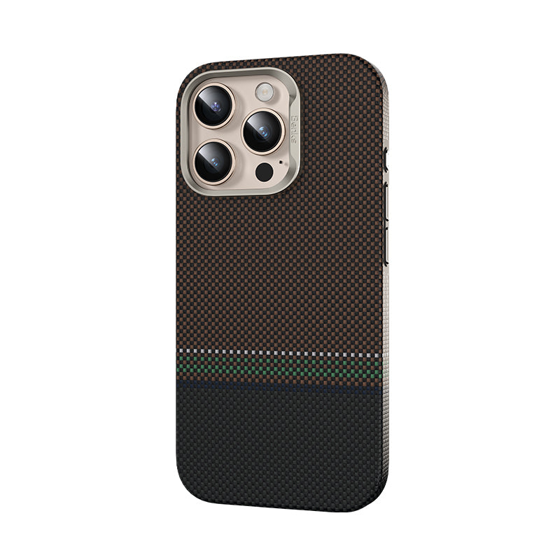 Apple iPhone 16 Pro Kılıf M-safe Şarj Özellikli Karbon Fiber Tasarımlı Benks Prestige ArmorPro Kevlar Kapak