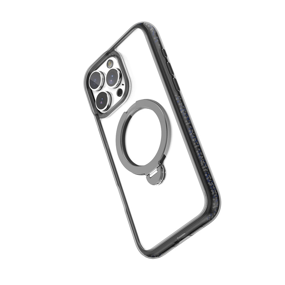 Apple iPhone 16 Pro Kılıf M-safe Şarj Özellikli Raptic AirJoy Serisi Boncuk Tasarımlı 360 Derece Dönebilen Standlı Kapak