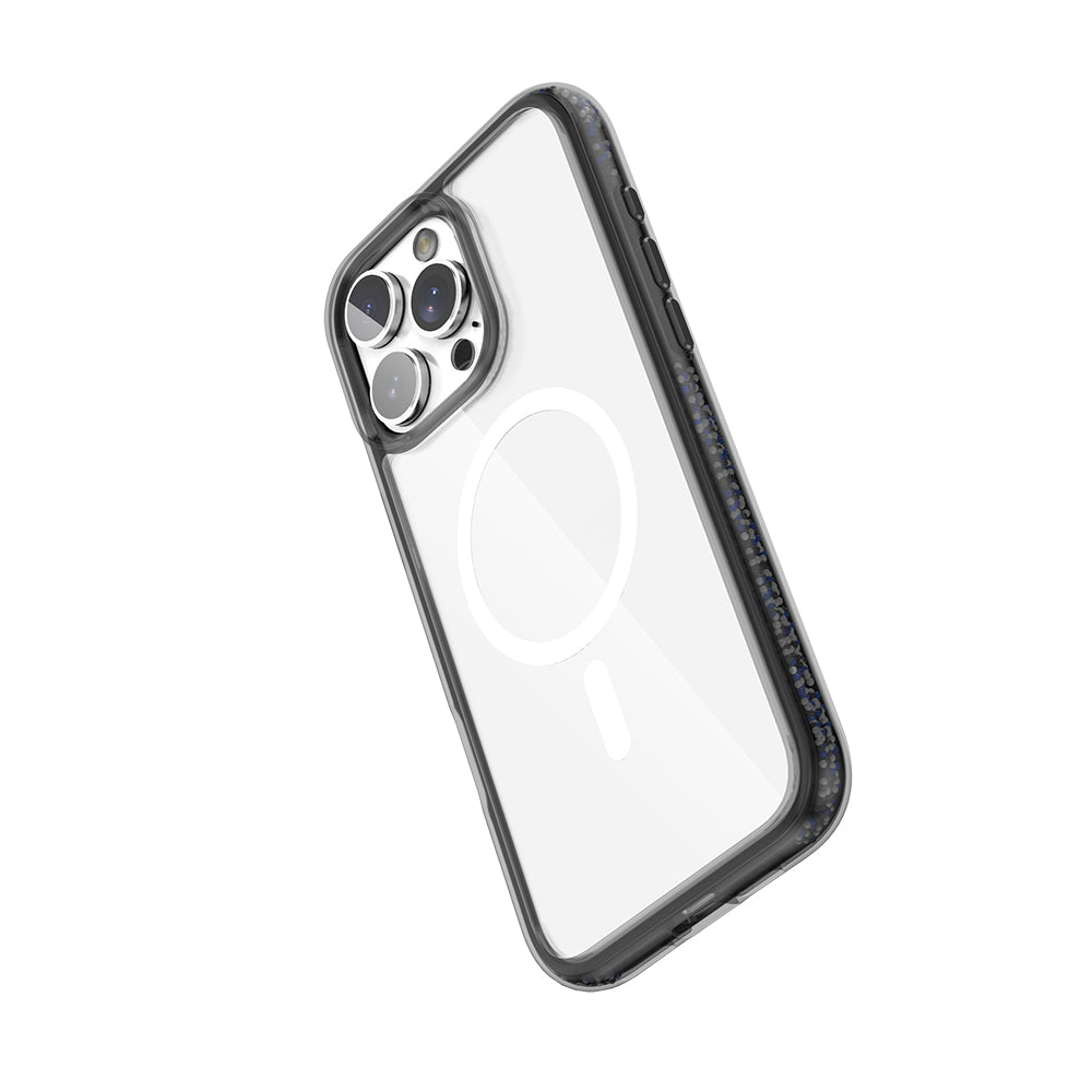 Apple iPhone 16 Pro Kılıf M-safe Şarj Özellikli Raptic AirJoy Serisi Boncuk Tasarımlı Şeffaf Kapak