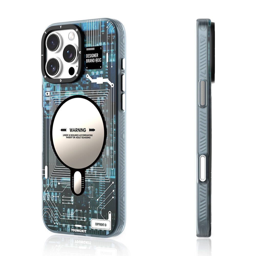 Apple iPhone 16 Pro Kılıf M-safe Şarj Özellikli Youngkit Technology Serisi Kapak