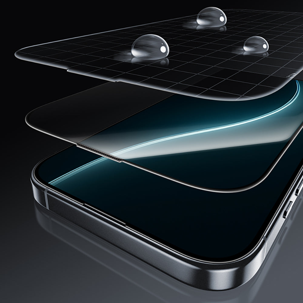 Apple iPhone 16 Pro Max Benks Glass Warrior HD 0.3mm Ultra İnce 0.9mm Kenarları Güçlendirilmiş Cam Ekran Koruyucu + Kolay Uygulama Aparatlı