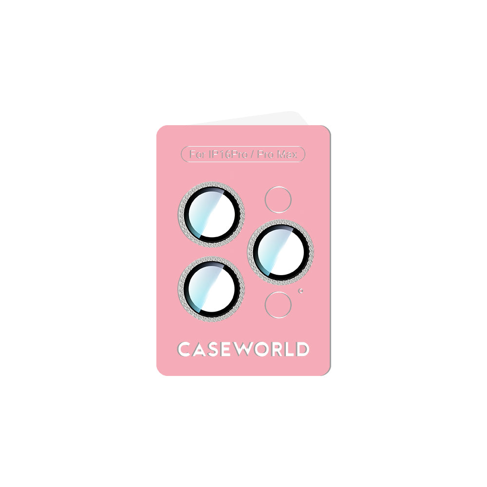 Apple iPhone 16 Pro Max CaseWorld Alloy Sparkling Diamond Serisi Taşlı Lens Koruyucu
