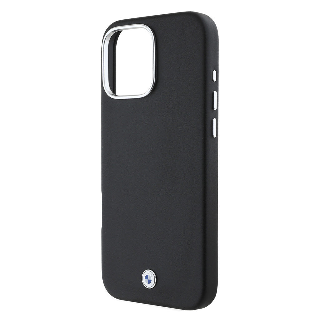 Apple iPhone 16 Pro Max Kılıf BMW Orjinal Lisanslı M-safe Şarj Özellikli Metal Logolu Tam Kaplama Deri Kapak
