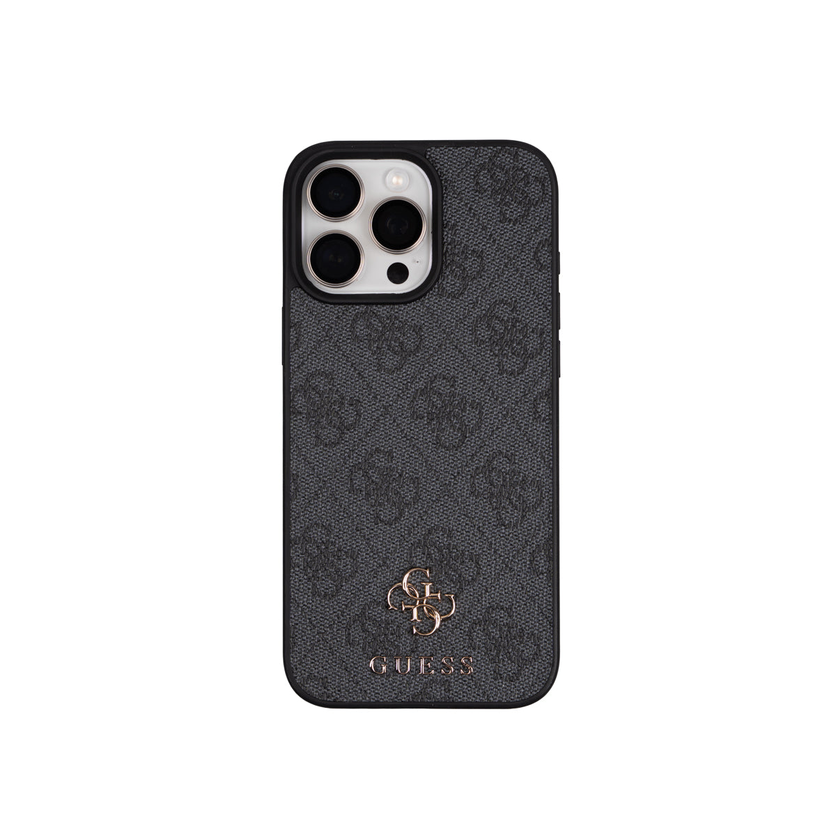 Apple iPhone 16 Pro Max Kılıf Guess Orjinal Lisanslı M-safe Şarj Özellikli 4G Metal Büyük Logolu Kartlıklı Kapak