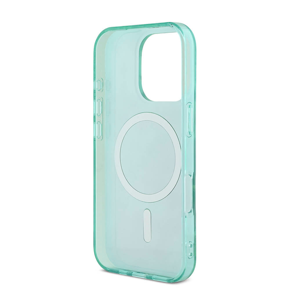 Apple iPhone 16 Pro Max Kılıf Guess Orjinal Lisanslı M-safe Şarj Özellikli IML Baskılı Jungle Ring Kapak