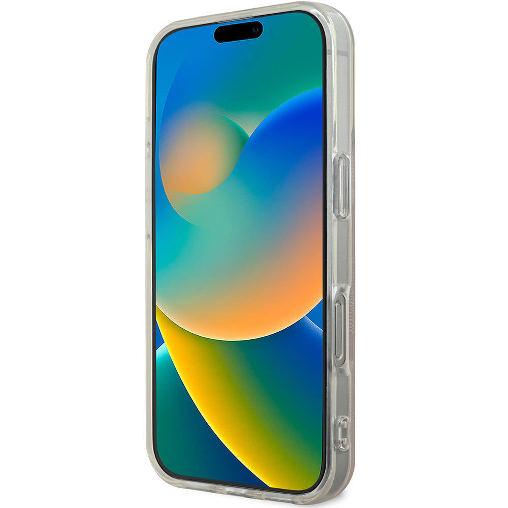 Apple iPhone 16 Pro Max Kılıf Guess Orjinal Lisanslı M-safe Şarj Özellikli Yazı Logolu 4G Desenli Kapak