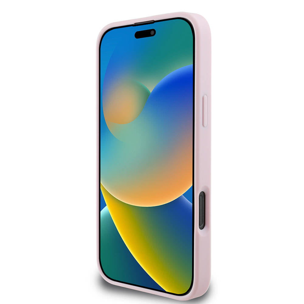 Apple iPhone 16 Pro Max Kılıf Guess Orjinal Lisanslı M-safe Şarj Özellikli Yazı Logolu Grained Kapak