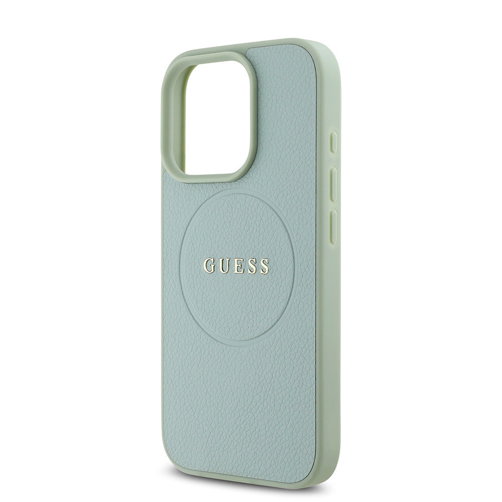 Apple iPhone 16 Pro Max Kılıf Guess Orjinal Lisanslı M-safe Şarj Özellikli Yazı Logolu Grained Kapak