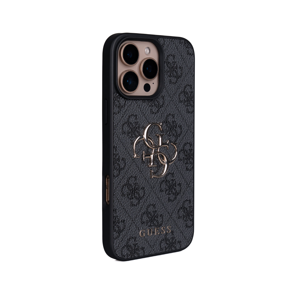 Apple iPhone 16 Pro Max Kılıf Guess Orjinal Lisanslı PU Deri 4G Büyük Metal Logolu Çapraz Vücut Askılı Kapak
