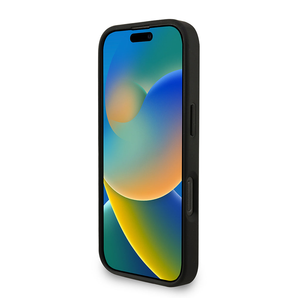 Apple iPhone 16 Pro Max Kılıf Guess Orjinal Lisanslı PU Deri Bilek Askı İpli Metal Büyük 4G ve Yazı Logolu Kapak