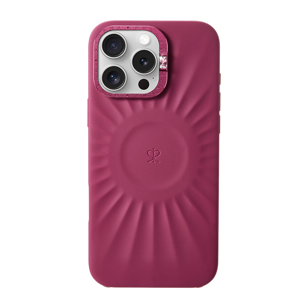 Apple iPhone 16 Pro Max Kılıf Kabartma Tasarımlı Metal Kamera Çerçeveli Pynana Starlight Serisi Kapak