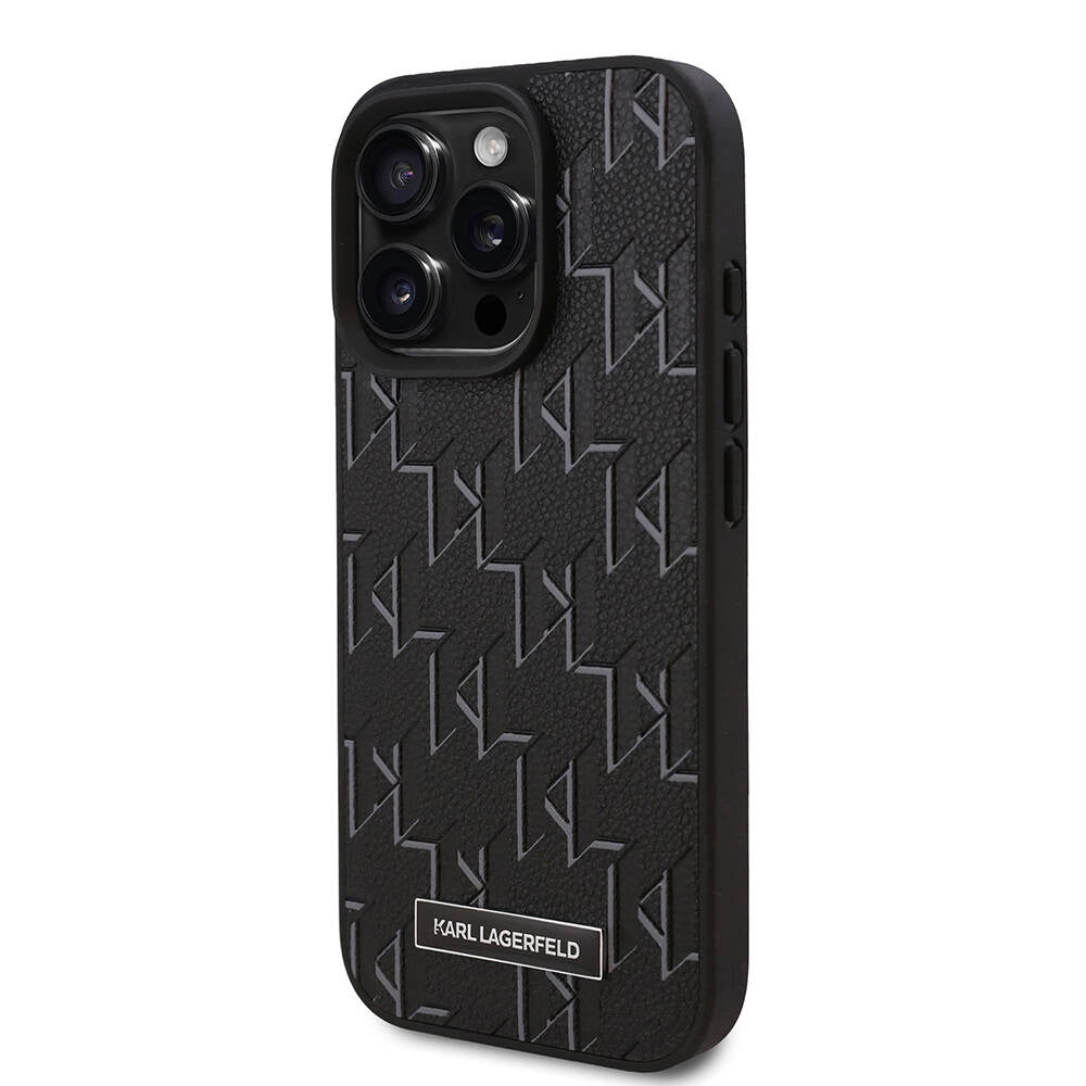 Apple iPhone 16 Pro Max Kılıf Karl Lagerfeld Orjinal Lisanslı M-safe Şarj Özellikli KL Yazılı Hot Stamp Kapak