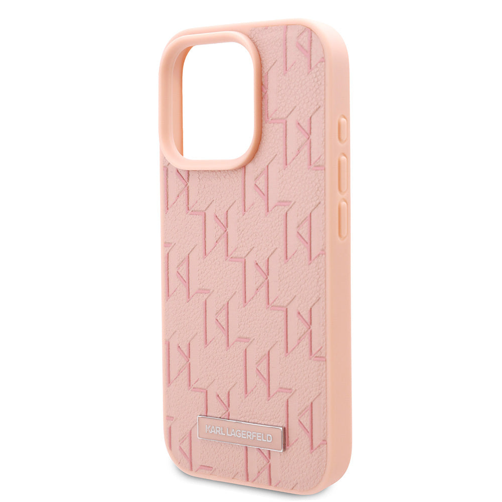 Apple iPhone 16 Pro Max Kılıf Karl Lagerfeld Orjinal Lisanslı M-safe Şarj Özellikli KL Yazılı Hot Stamp Kapak
