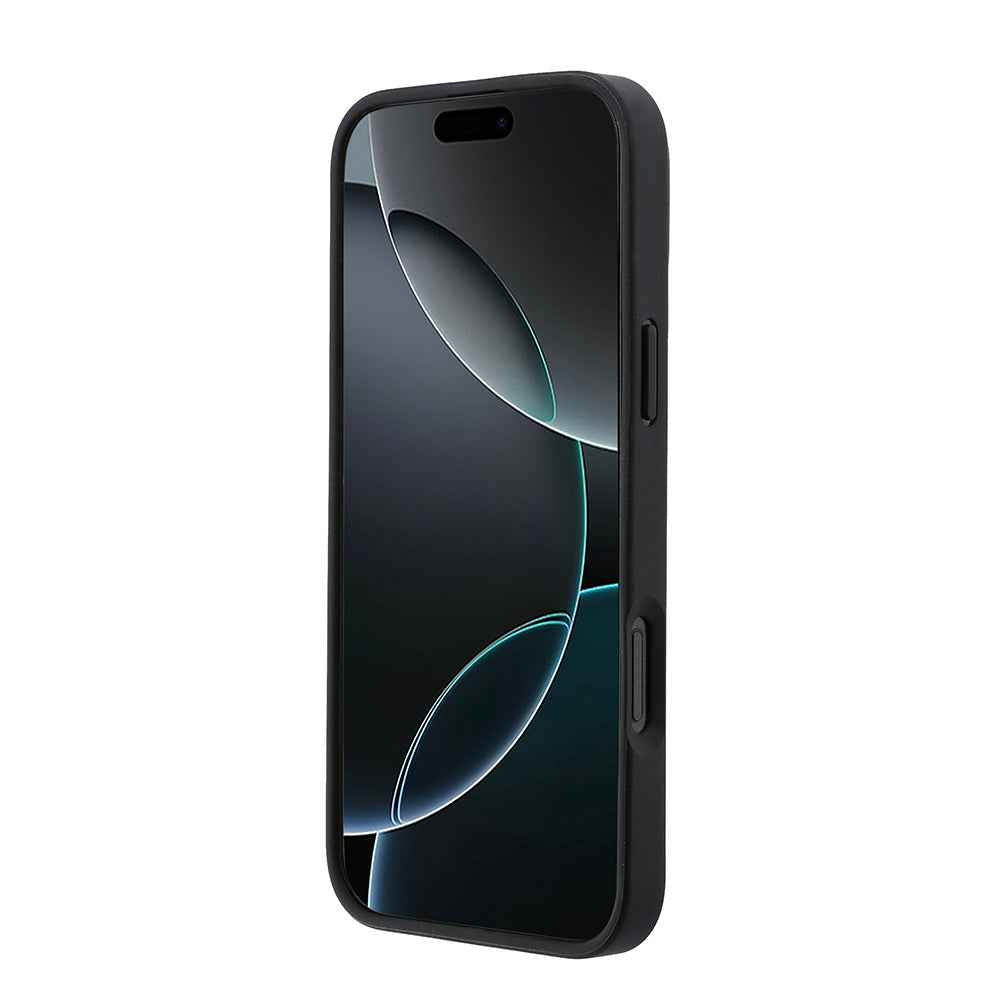Apple iPhone 16 Pro Max Kılıf Lacoste Orjinal Lisanslı M-safe Şarj Özellikli PU Deri Tasarımlı Kartlıklı Karışık Monogram Desenli Kapak