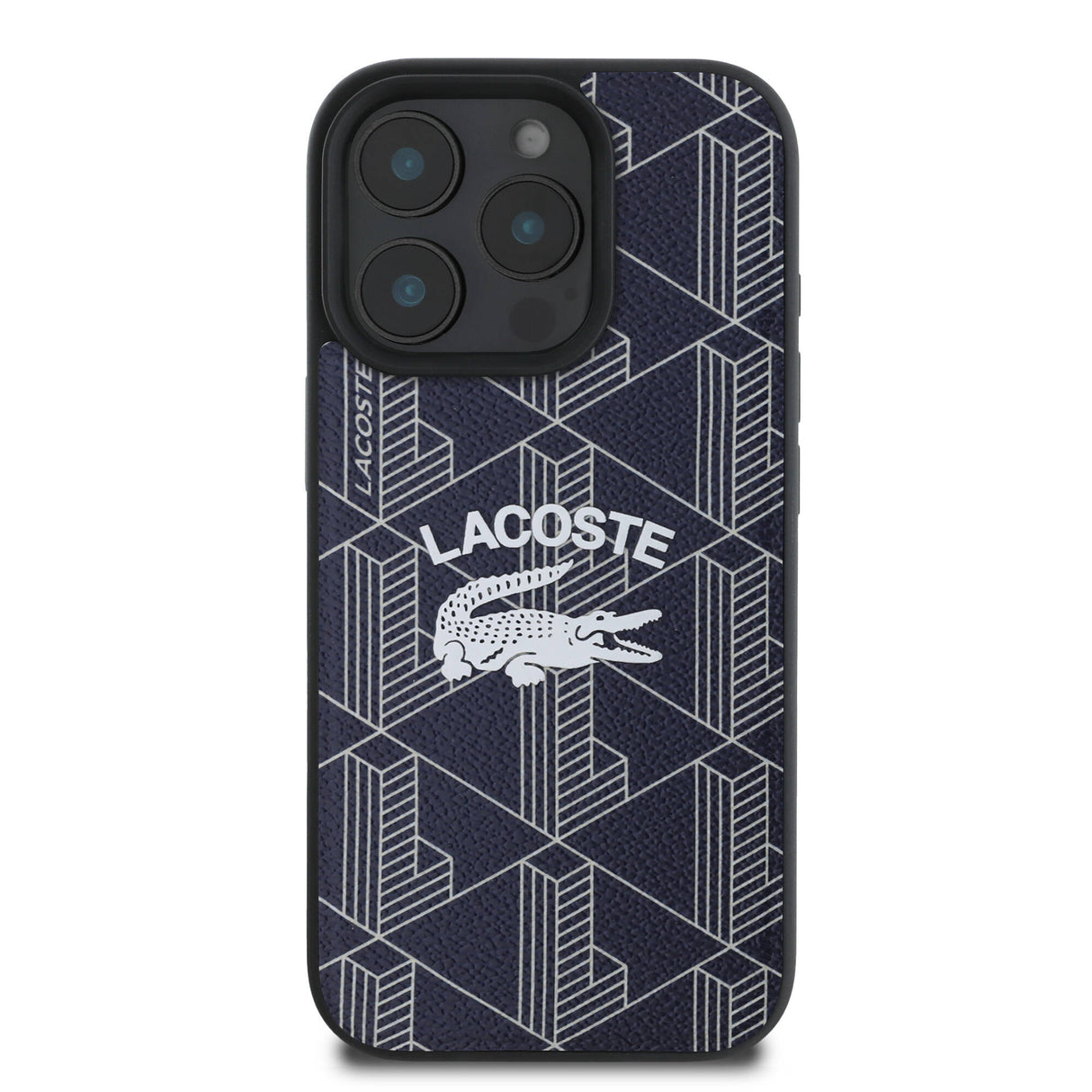 Apple iPhone 16 Pro Max Kılıf Lacoste Orjinal Lisanslı M-safe Şarj Özellikli Mono Vintage Logo Kapak