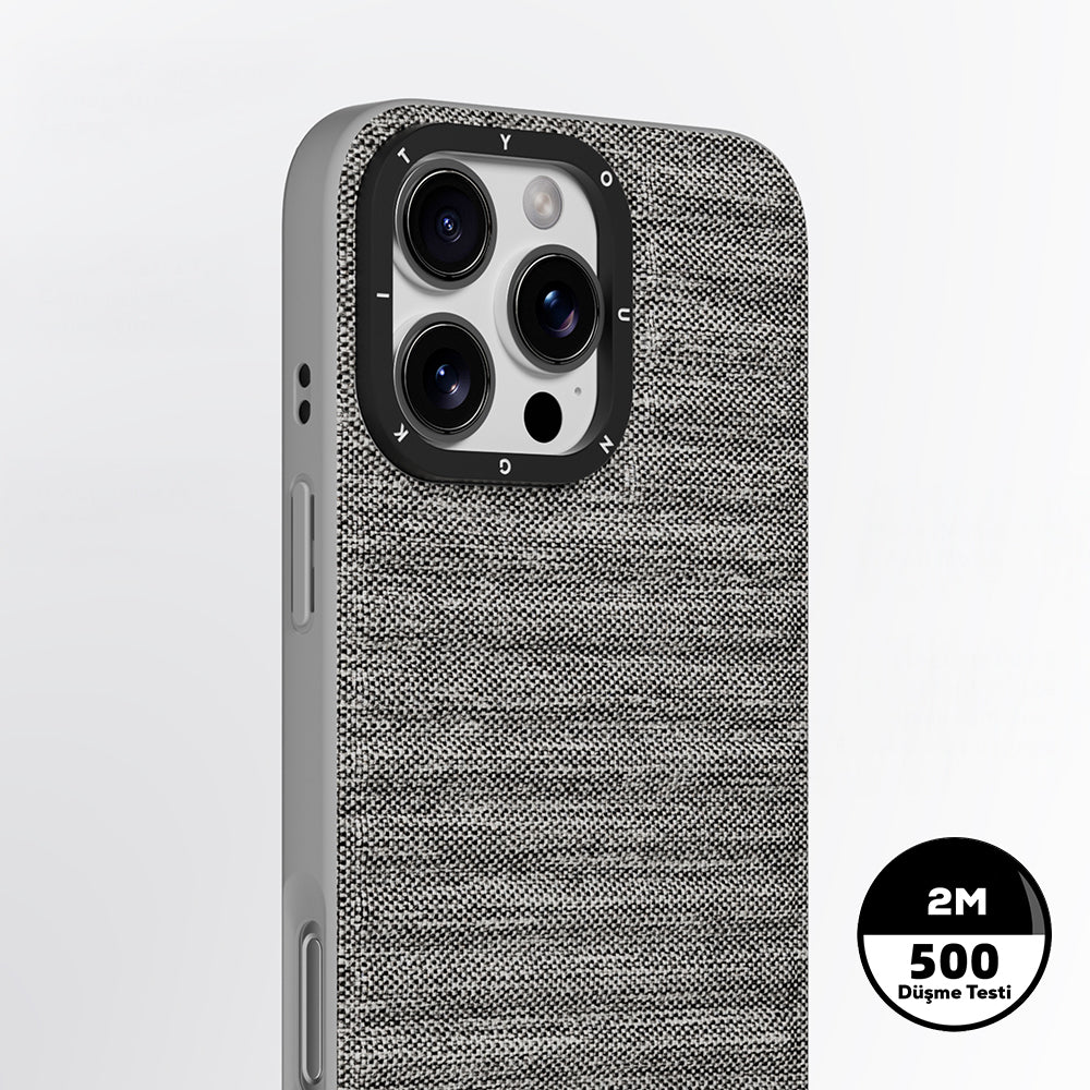 Apple iPhone 16 Pro Max Kılıf M-safe Şarj Özellikli Youngkit Canvas Serisi Kapak
