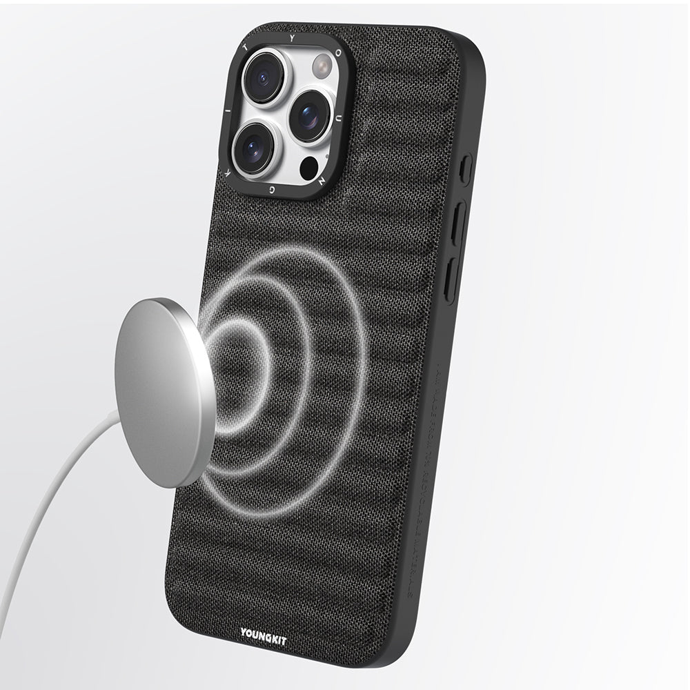 Apple iPhone 16 Pro Max Kılıf M-safe Şarj Özellikli Youngkit Canvas Serisi Kapak
