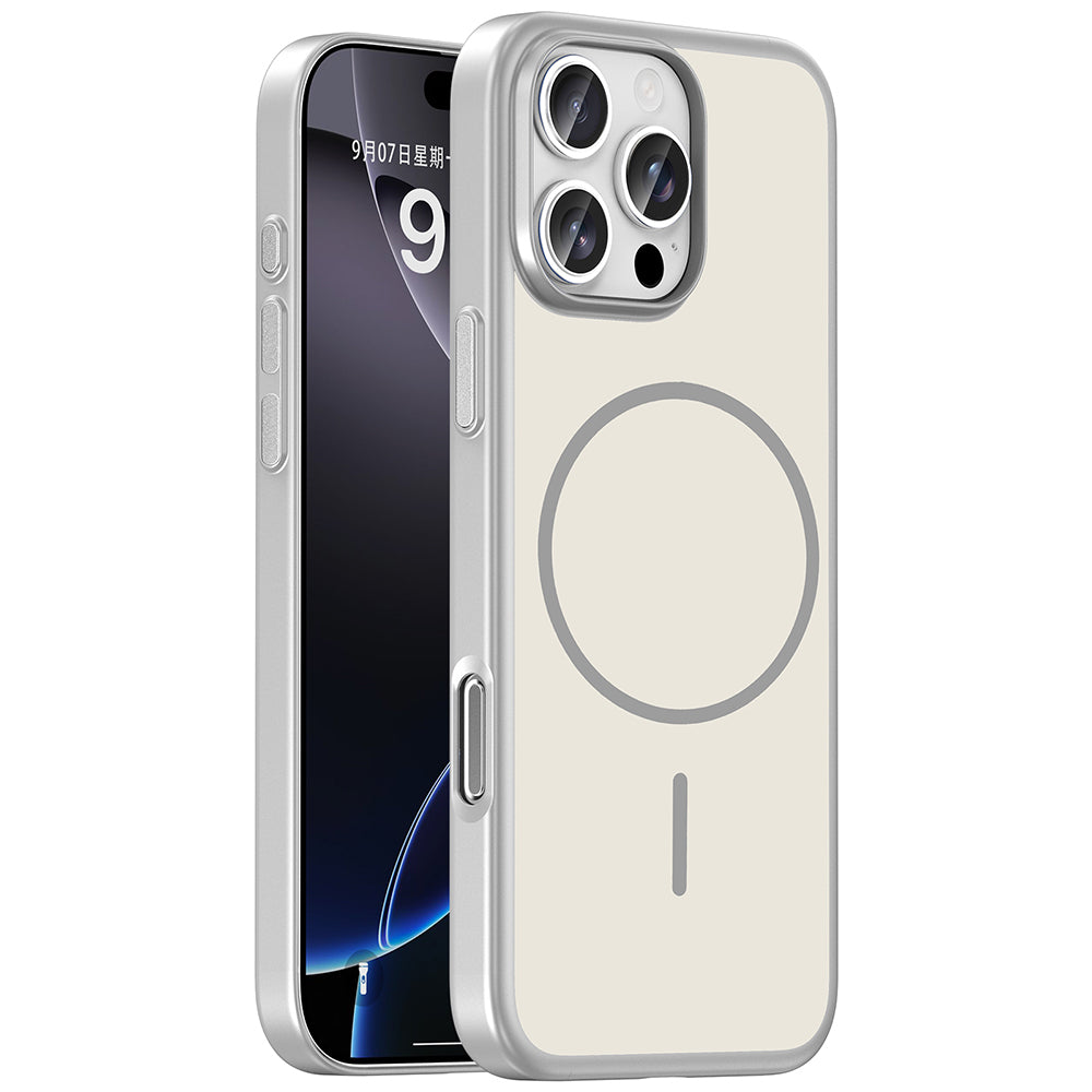 Apple iPhone 16 Pro Max Kılıf M-Safe Şarj Özellikli Zore Lora PC Kapak