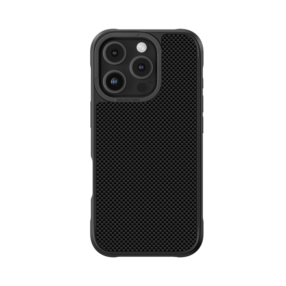 Apple iPhone 16 Pro Max Kılıf M-safe Şarj Özellikli 600D Aramid Fiber Amazingthing Titan Max Serisi Kapak