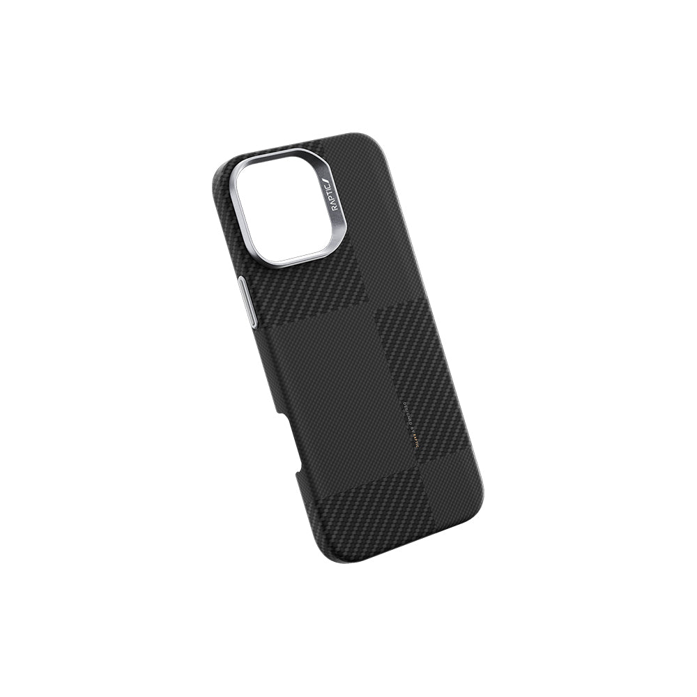 Apple iPhone 16 Pro Max Kılıf M-safe Şarj Özellikli 600D Metal Kamera Çerçeveli Raptic Aramid Fiber Croxx Mondrian Serisi Kapak