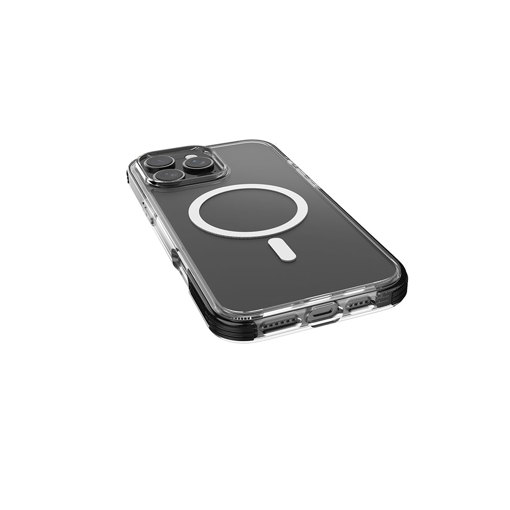 Apple iPhone 16 Pro Max Kılıf M-safe Şarj Özellikli Airbag Tasarımlı Raptic Clear Serisi Şeffaf Kapak