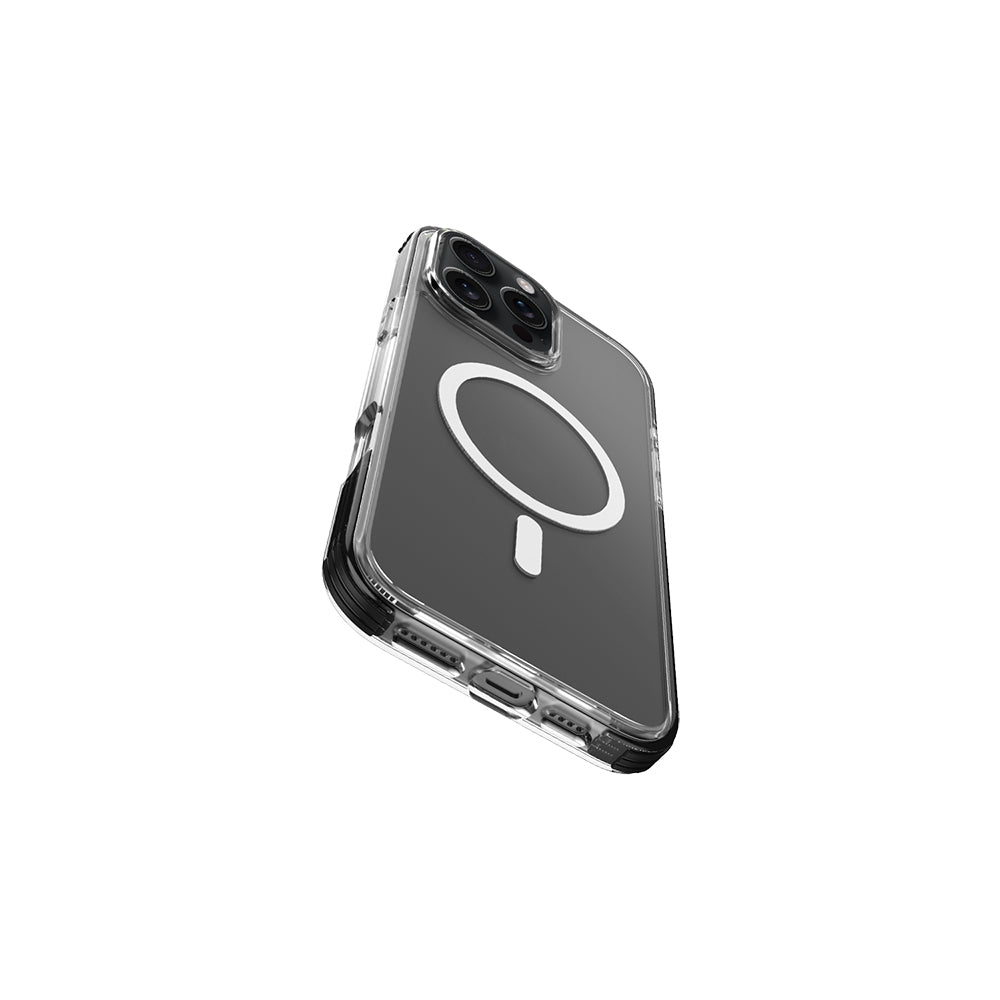 Apple iPhone 16 Pro Max Kılıf M-safe Şarj Özellikli Airbag Tasarımlı Raptic Clear Serisi Şeffaf Kapak
